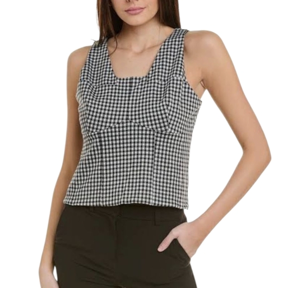 Cabi Bombshell Gingham Tank - Picture 1 of 9